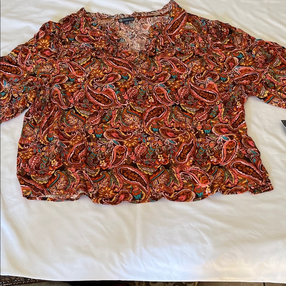 Democracy Multicolor Paisley Blouse